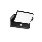 Ideal Lux utendørs LED-vegglampe Swipe Sensor, svart, IP54