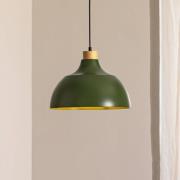 Envostar Kaitt hengelampe, mørkegrønn, Ø 34 cm, treinnredning