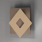 LED-vegglampe Hennes, bredde 18 cm, greige/sandfarget