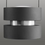 LED-hengelampe Glow-Sphere, lengde 112 cm, svart, metall