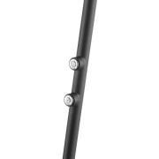 LED-gulvlampe Glow-Sphere, høyde 146 cm, svart, metall