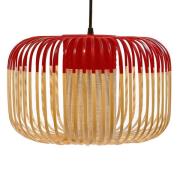 Forestier Bamboo Light S pendellampe, 35 cm, rød