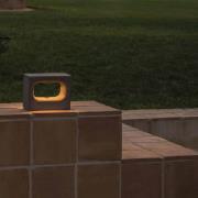 LED-vegglampe Glint, 2700K, 15 cm, grå, betong, IP55