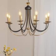 Lysekrone Ferra, messing antikk, 8 lyskilder