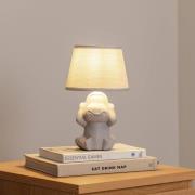 Monkey bordlampe, grå, keramikk, 28 cm høy, E14