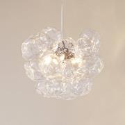 Lucande hengelampe Diborah, klar, Ø 43 cm, glass, G9