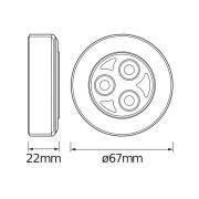 OSRAM LED-møbelbelysning DOT-IT-CLASSIC, sølv, batteri, dimbar