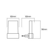 OSRAM LED-stikkontaktnattlampe LUNETTA SHINE, RGBW, hvit