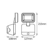 OSRAM LED-utvendig veggspot DOUBLE, 1 lyskilde, hvit, batteri