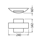 OSRAM utendørs LED-vegglampe ENDURA STYLE SHIELD mørkegrå IP44
