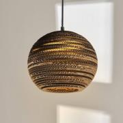 OSRAM hengelampe BALL, brun, Ø 26 cm, bølgepapp, E27