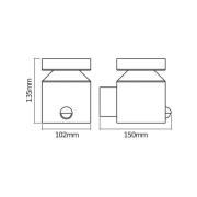 OSRAM LED-sensor-utendørs vegglampe ENDURA STYLE CYLINDER, stål