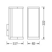 OSRAM utendørs vegglampe ENDURA CLASSIC TUBULAR, mørkegrå IP44