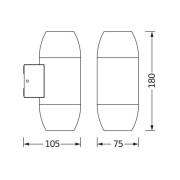OSRAM utendørs vegglampe ENDURA CLASSIC CANNON antrasitt opp/ned