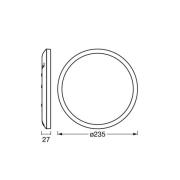 OSRAM LED-taklampe ORBIS ULTRA SLIM, svart, Ø 24 cm dimbar