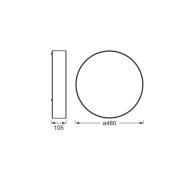 OSRAM taklampe ORBIS PARIS, brun, Ø 48 cm, tekstil, E27