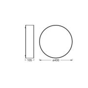 OSRAM taklampe ORBIS PARIS, hvit, Ø 40 cm, tekstil, E27