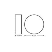 OSRAM taklampe ORBIS PARIS, svart, Ø 30 cm tekstil E27