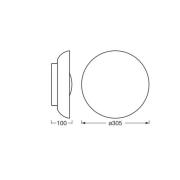 OSRAM taklampe ORBIS MILAN, tre, Ø 31 cm, metall/glass