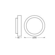 OSRAM taklampe ORBIS MADRID, hvit, Ø 29 cm, metall/glass