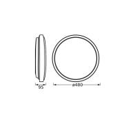 OSRAM LED-taklampe ORBIS LONDON, svart, Ø 48 cm, metall