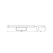 OSRAM LED-vegglampe ORBIS DISC BAR, svart, 40 cm, IP44 CCT
