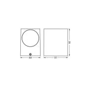 OSRAM utendørs vegglampe ENDURA CLASSIC SQUARE svart ned IP44