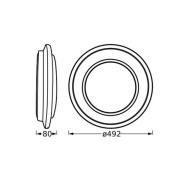 OSRAM LED-taklampe ORBIS BERLIN, sølv, Ø 49 cm metall