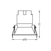 OSRAM LED innfelt spot TWIST, hvit/svart, 840, Ø 7 cm metall