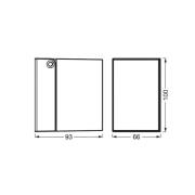 OSRAM utendørs vegglampe ENDURA CLASSIC CUBE, hvit metall IP44