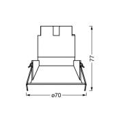 OSRAM LED innfelt spot TWIST, hvit/hvit, 840, Ø 7 cm, metall