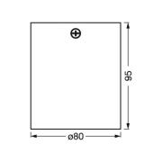 OSRAM downlight SQUARE, hvit, 8 x 8 cm, metall, GU10