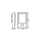 OSRAM LED-sensor utendørs vegglampe ENDURA STYLE ENTRANCE grafitt