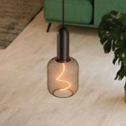 OSRAM hengelampe VINTAGE 1906 ROUND, svart, metall Ø 10 cm