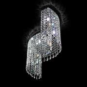 Buet taklampe Shine med krystaller