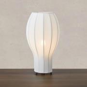 Bordlampe Hikari, Ø 22 cm, hvit/svart, stoff/metall