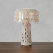 Bordlampe Verbera, greige, høyde 38 cm, metall