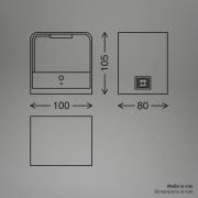 LED-vegglampe med batteri Barro, hvit, bredde 8 cm, metall, sensor