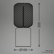 Bordlampe Rist, svart/rosagull, høyde 22 cm, metall