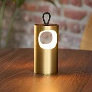 LED-bordlampe Lunari, gullfarget 16 cm metall CCT IP44