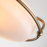 Griffin F taklampe, Ø 42 cm, skjerm i opalt glass, messing