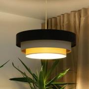 Triniti hengelampe, brun/beige/creme, Ø 60 cm, tekstil