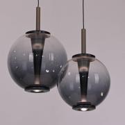 PURE LED-pendellampe E-Infinity grå/røykgrå 198 cm, 10 lyskilder