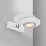 PURE LED-vegglampe Oculis, hvit, 30 cm, jern/glass, 2 lyskilder