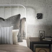 Ideal Lux LED-veggspot Bean, svart, bredde 7 cm metall