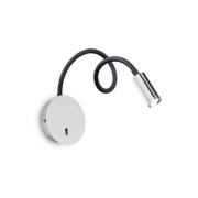 Ideal Lux LED-vegglampe Focus 2, kromfarget, 55 cm, fleksibel arm