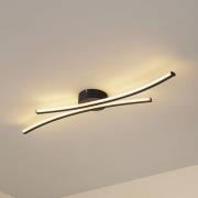 Lindby LED-taklampe Ravion, 90 cm, svart, 3000 K