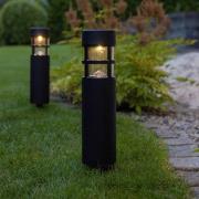 LED-solcelle-sokkellampe Rundi i 2-pk