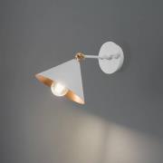 Vegglampe Berceste 185-A hvit/gull