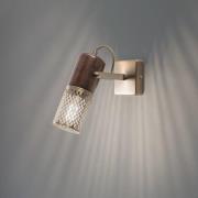 Vegglampe Albrecht, gull antikk, høyde 12 cm, metall/tre